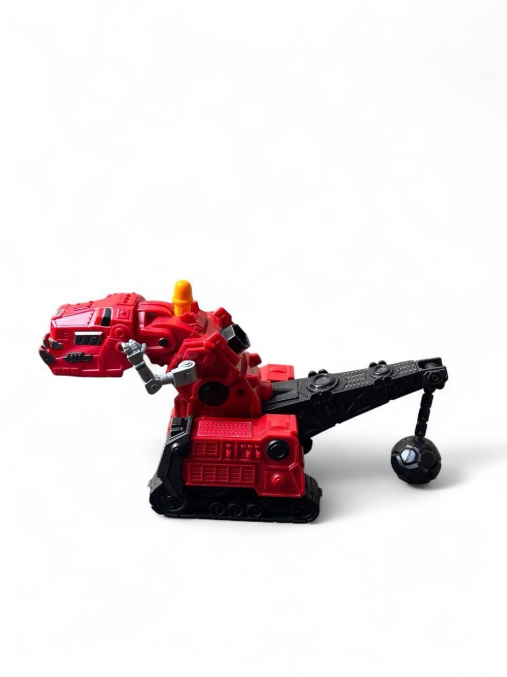 Red and black Transformers toy